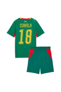 Senegal Ismaila Sarr #18 Jalkapallovaatteet Lasten Vieraspeliasu MM-kisat 2026 Lyhythihainen (+ Lyhyet housut)